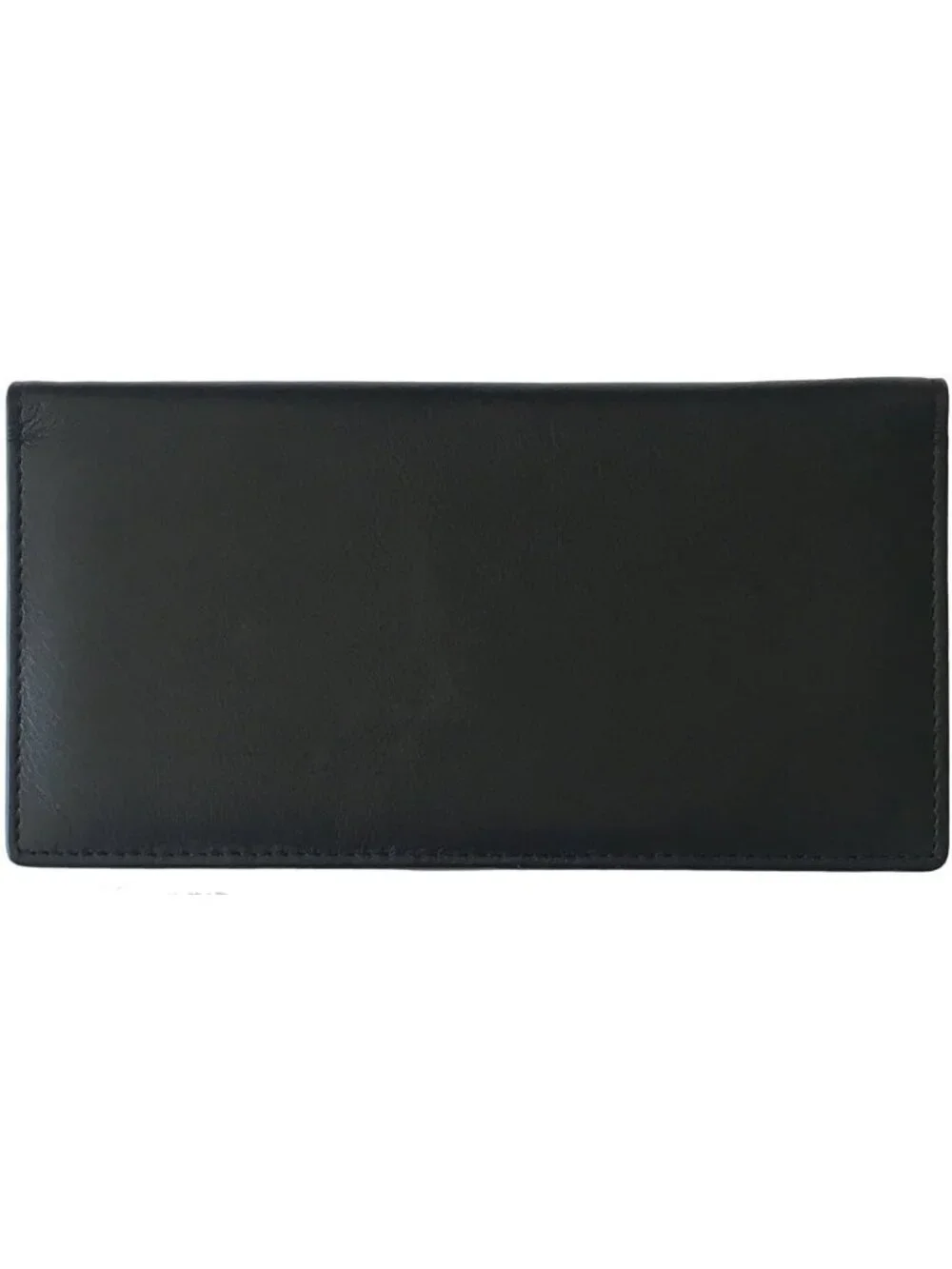 Stylish RFID Leather Checkbook Cover with Credit Card Slots & Pen Holder